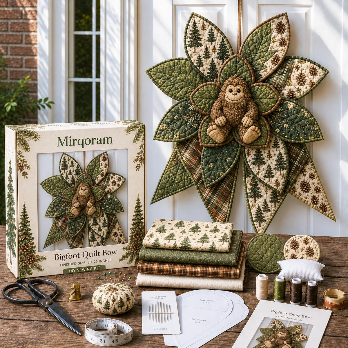 🧵 Handmade Quilted Door Bow DIY Sewing Kit