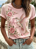 Women's Breast Cancer Awareness Graphic Casual T-Shirt