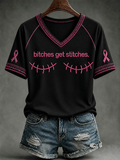 Women's Breast Cancer Awareness -Themed Graphic Top