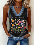 Women's Faith Print Sleeveless Top