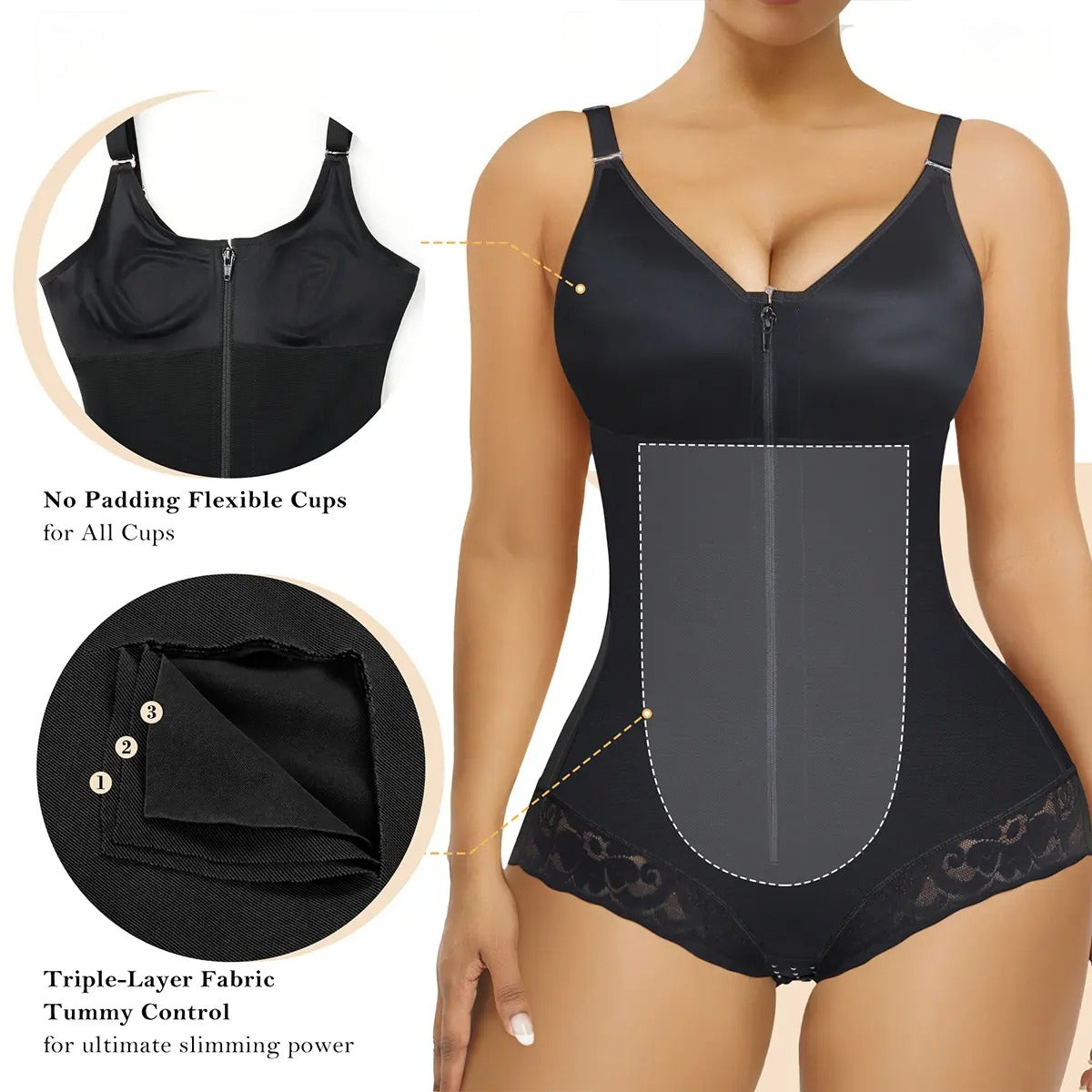 Body moldeador de cuerpo completo para mujer