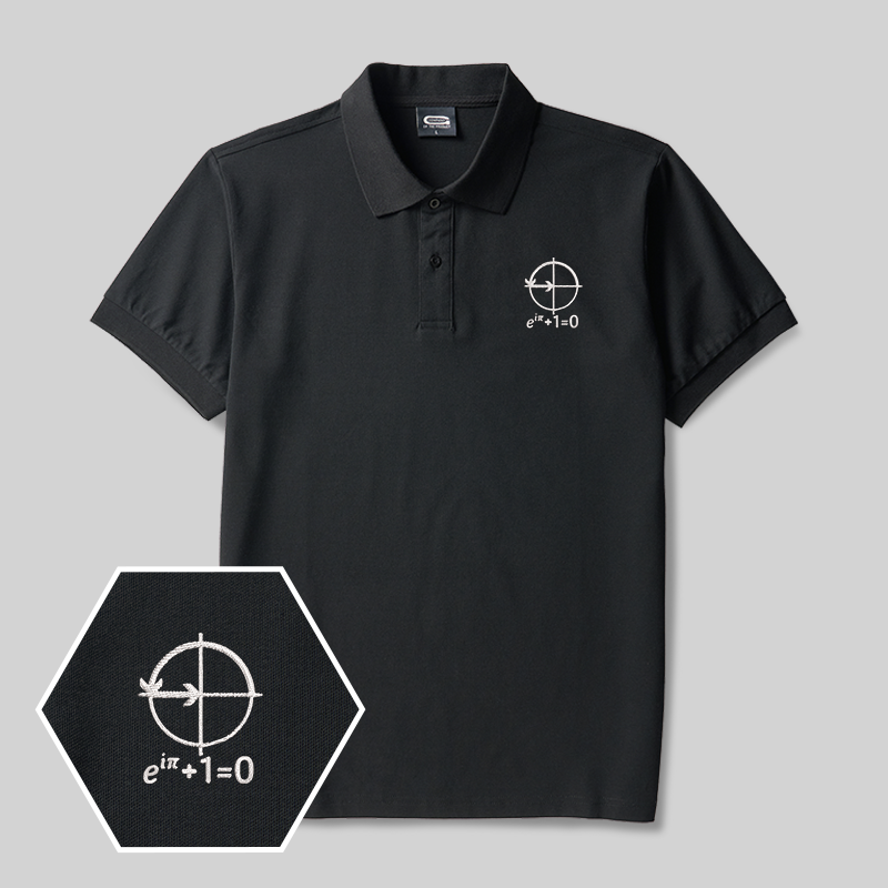 Euler's Formula Geek Embroidered Polo Shirt