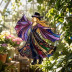 💥💃 Stevie Nicks 🤘 Handmade Stained Glass Spinning Suncatcher