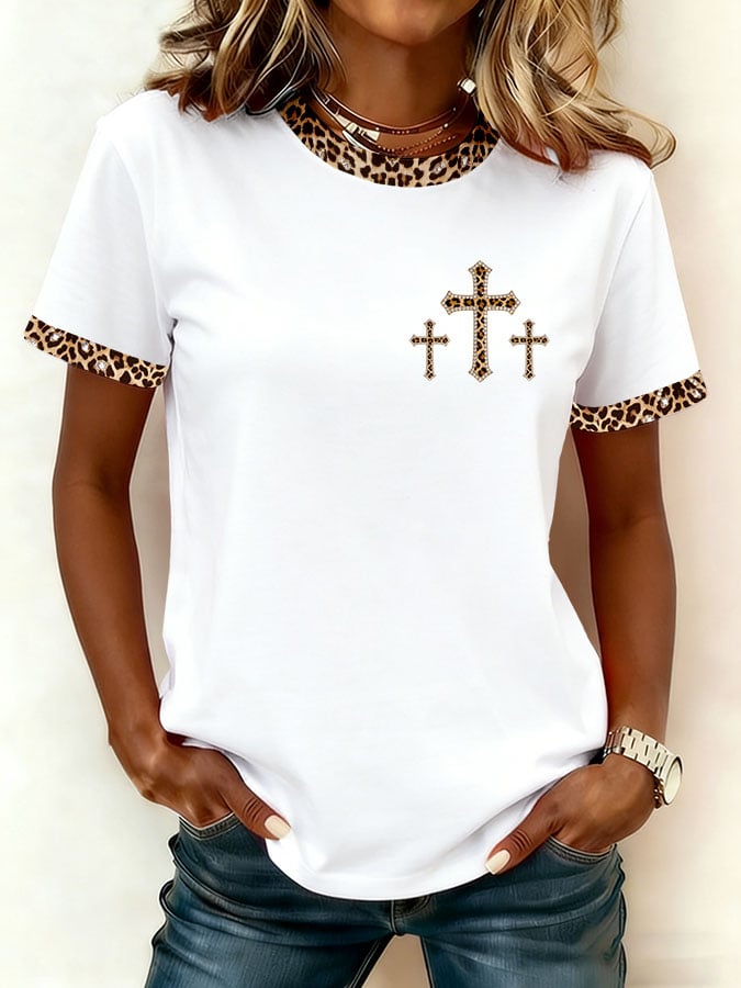 Camiseta de mujer con estampado de fe