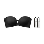 Women's Strapless Bra with Dual Front Buckle | Anti-Slip Wireless Full Support Bra