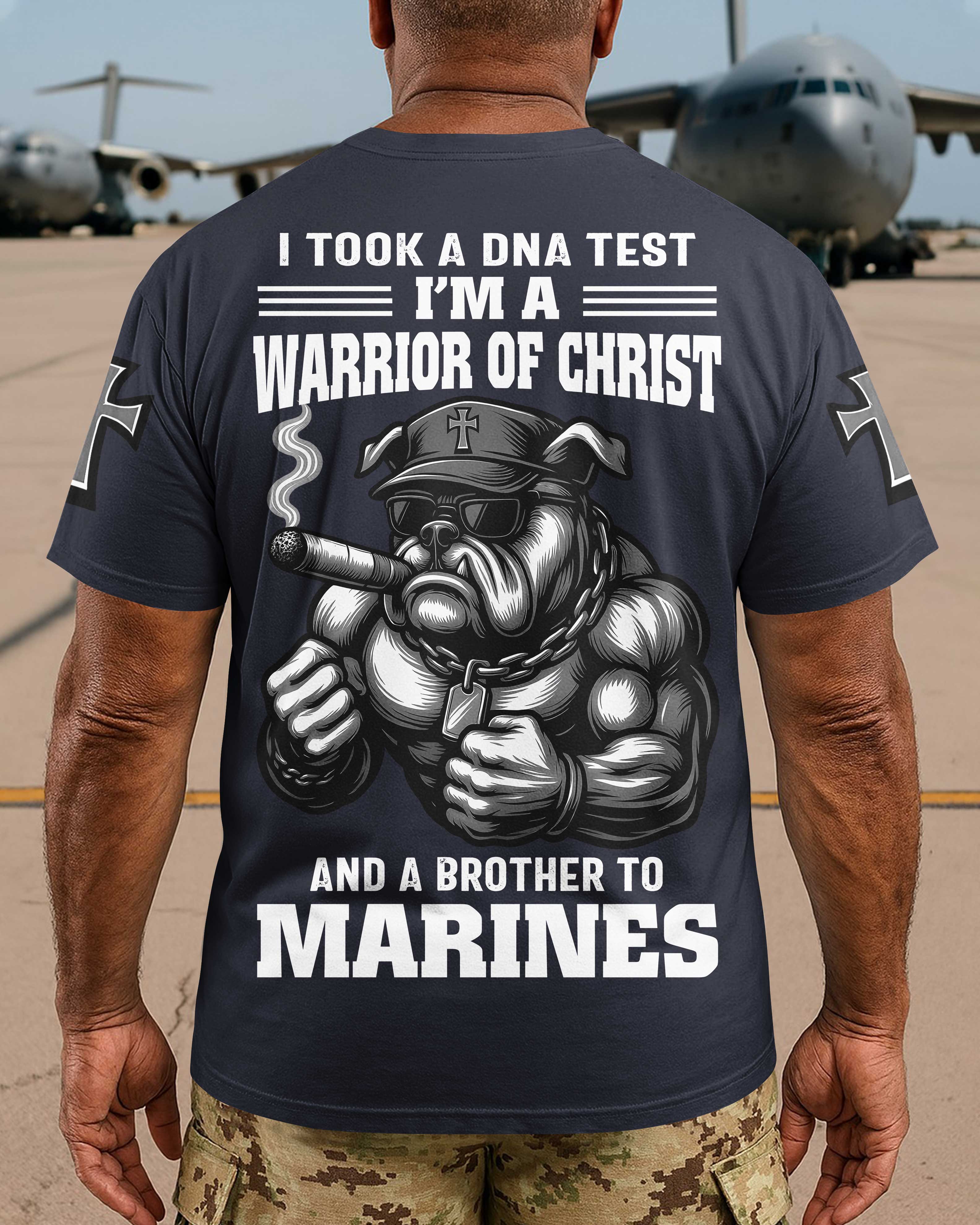 J'ai fait un test ADN je suis un guerrier du Christ T-shirt