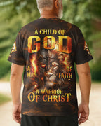 Ein Kind Gottes Ein Mann des Glaubens Ein Krieger Christi All Over Print T-Shirt