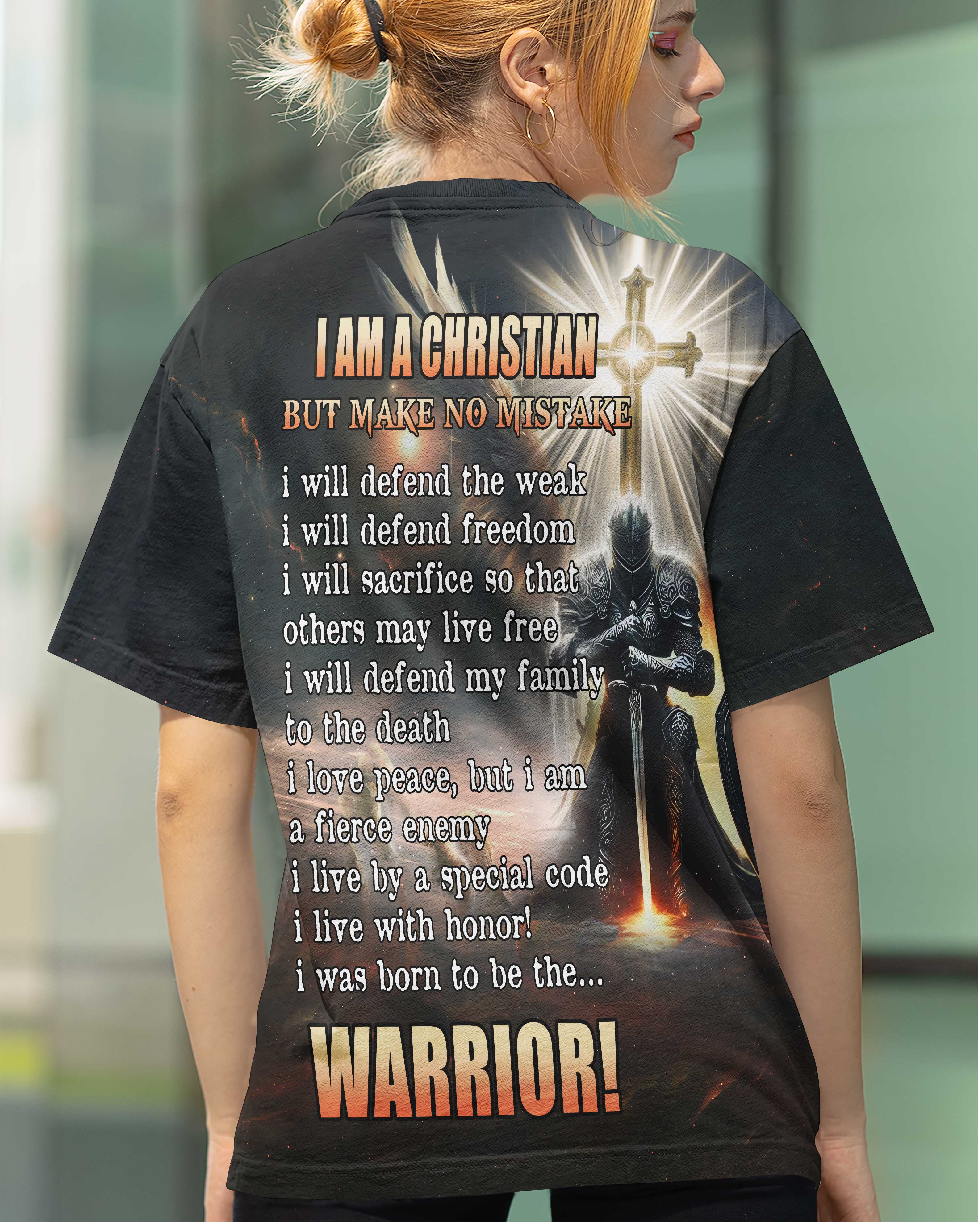 I Am A Christian Allover-Print-T-Shirt