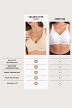 Deep V Push-Up Seamless Wireless Jelly Bra with Mesh
