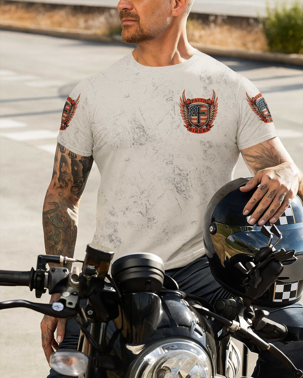 Kreuz auf meinem Rücken All-Over-Print T-Shirt