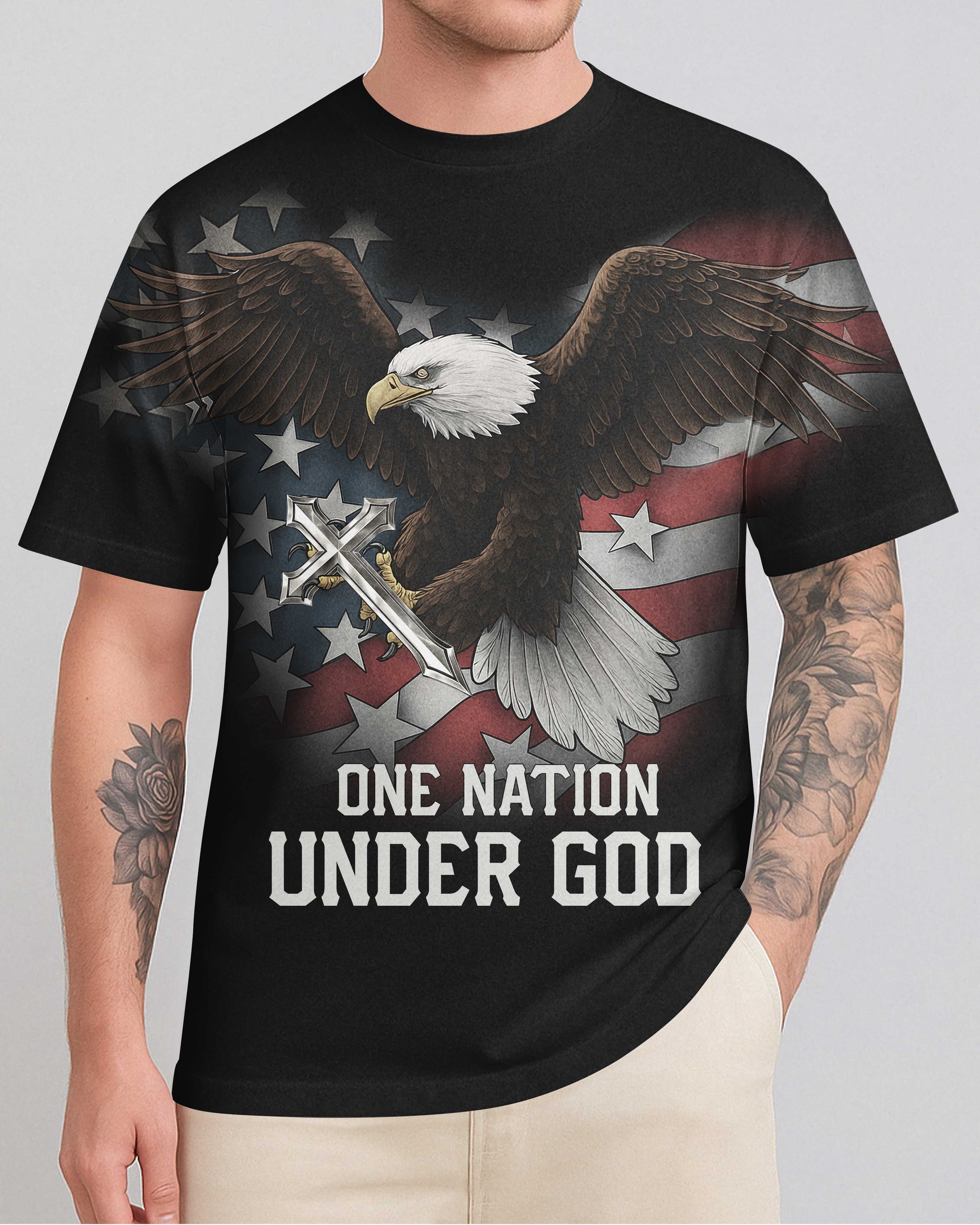One Nation Under God All Over Print T-Shirt