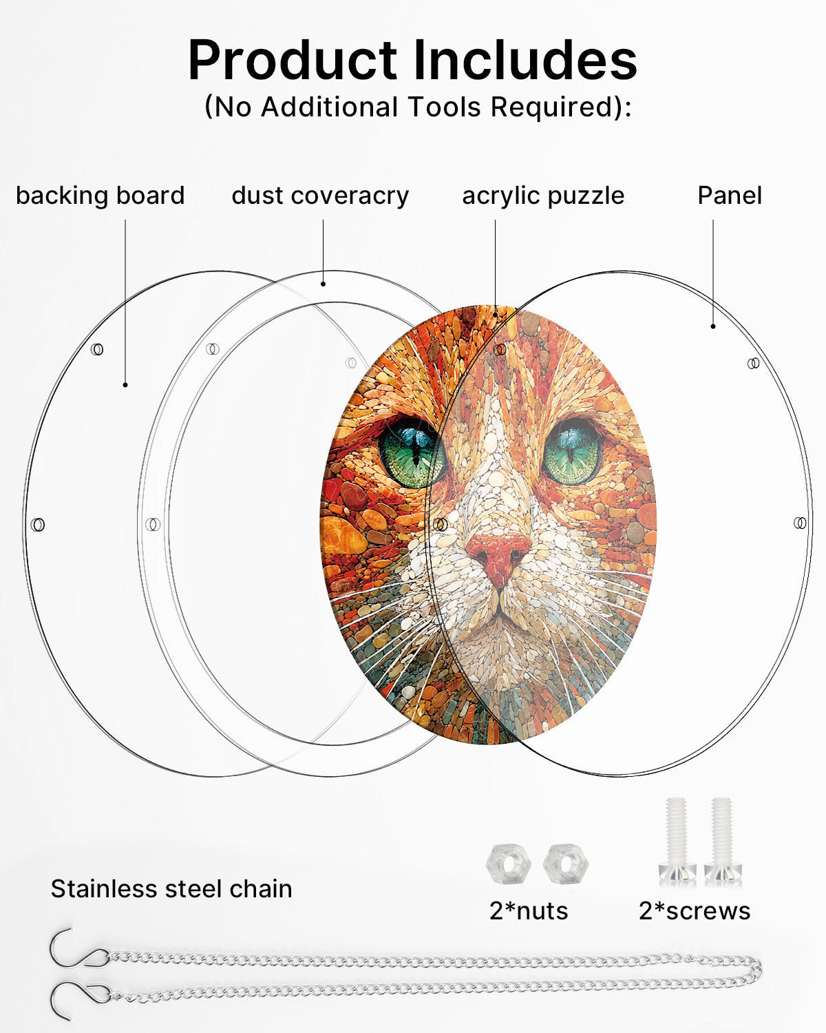 Fensterbild "Katze" aus Acryl – mit Lichtfangfunktion