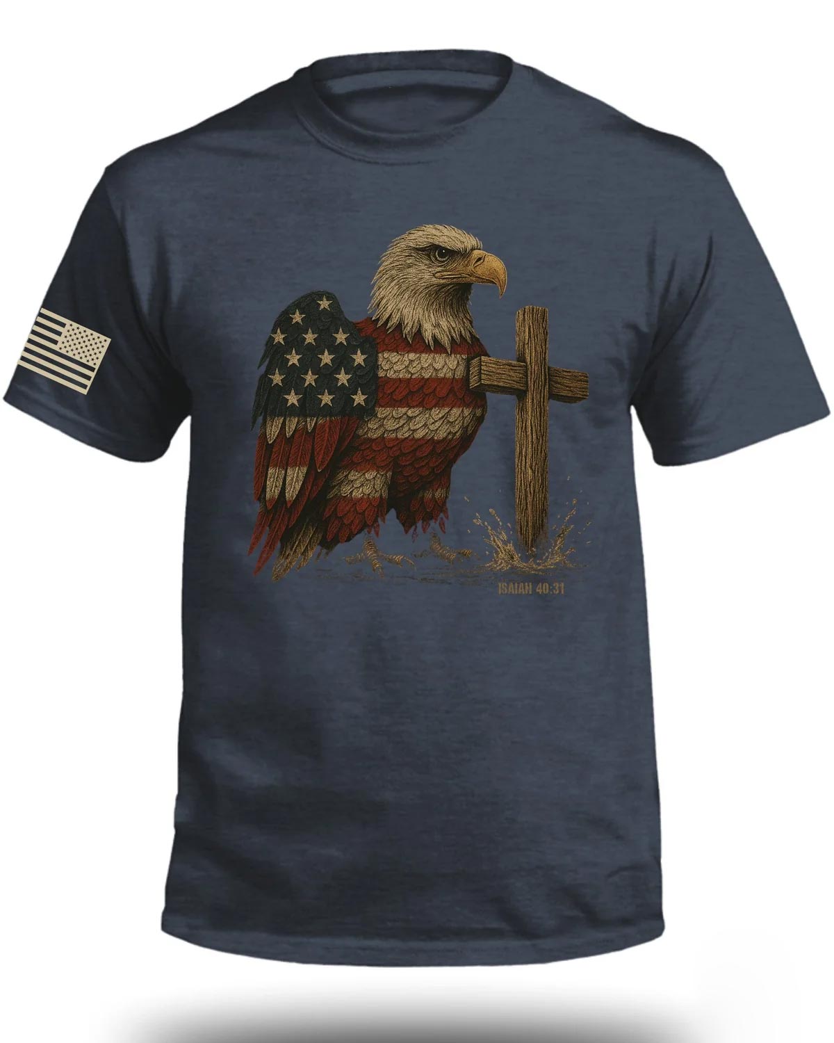 Patriotic Eagle Isaiah 40 31 T-Shirt