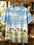 Damen Retro Glaube T-Shirt „Der Herr ist mein Hirte“