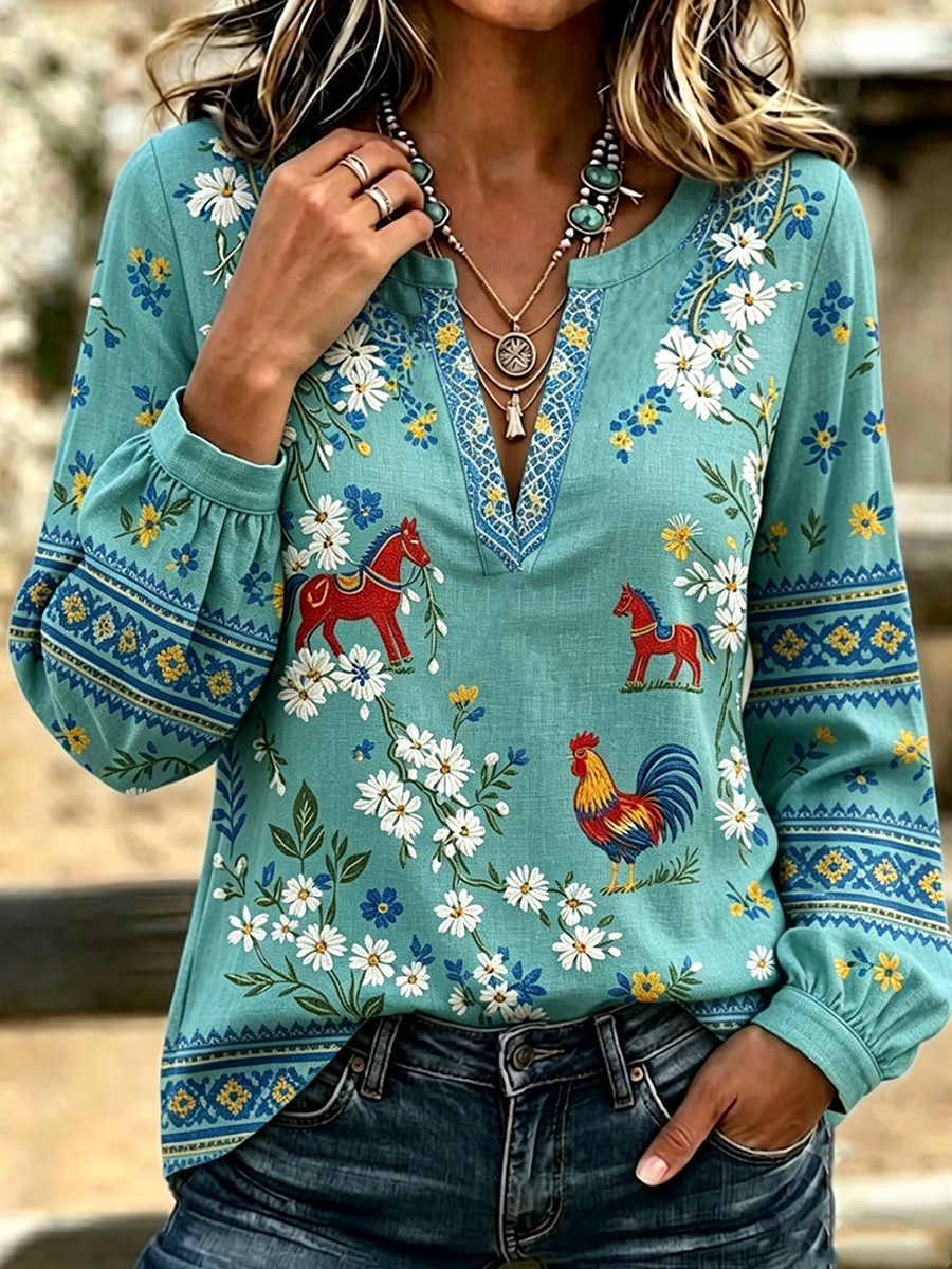 Top estampado floral para mujer