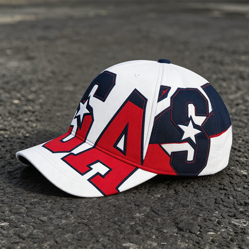 Unisex Retro Patriotic Art Print Casual Baseball Cap