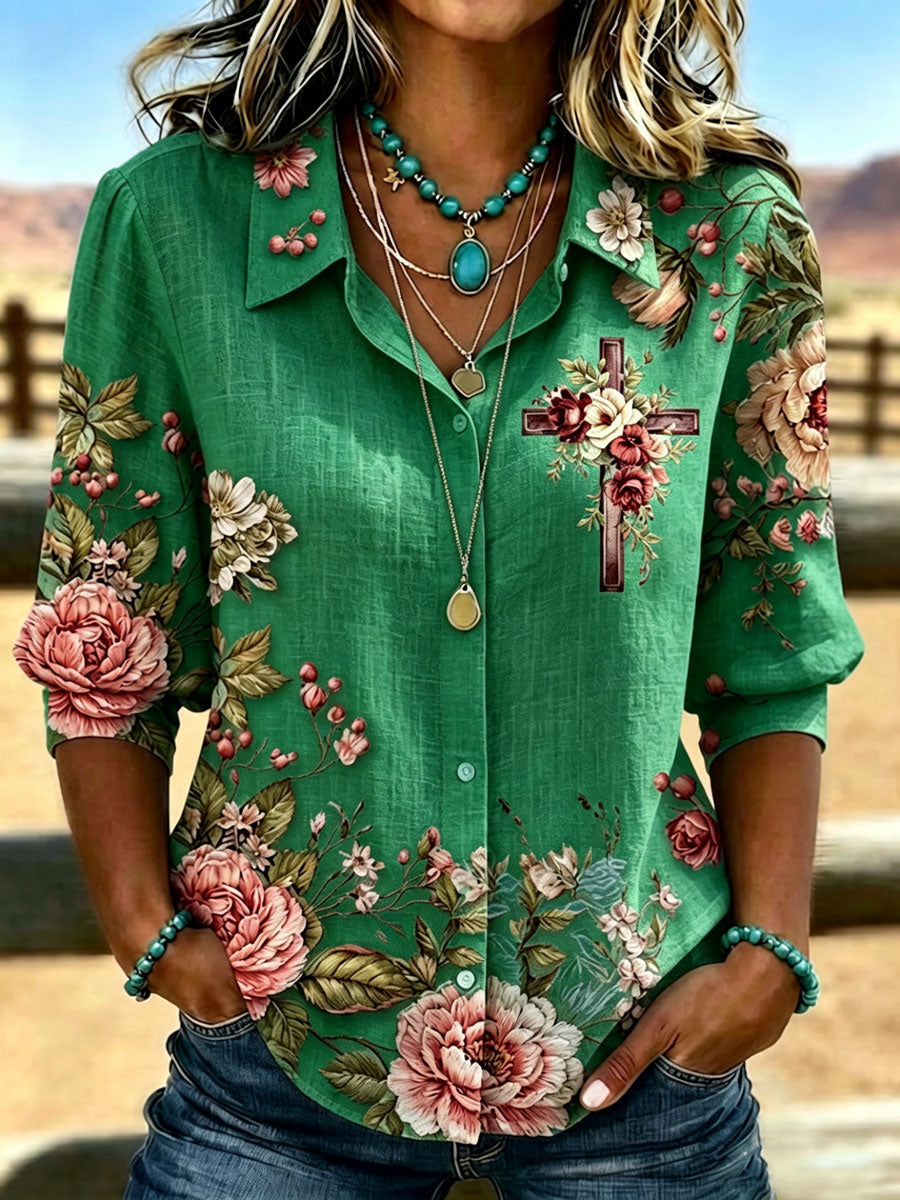 Chemise de style western Faith pour femme