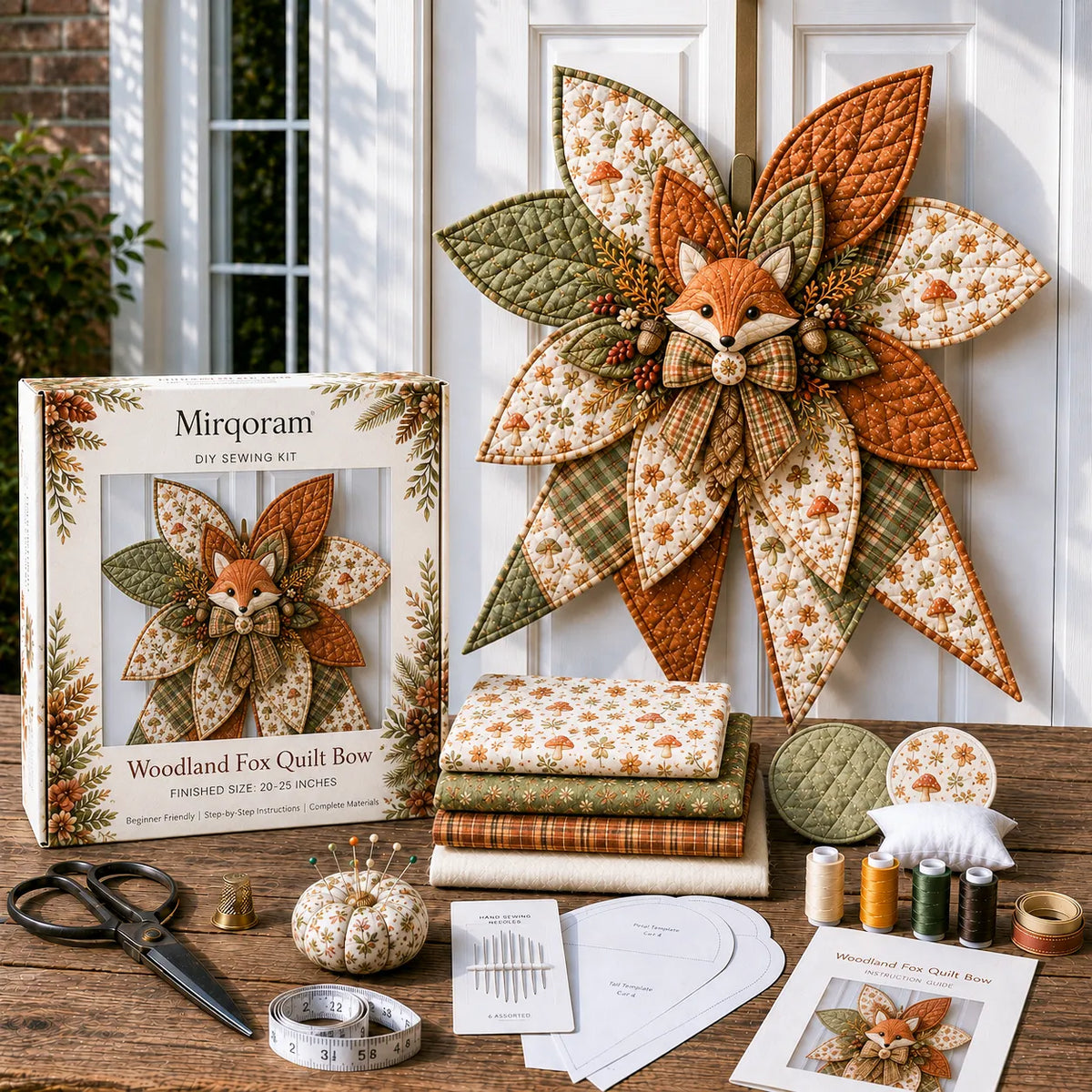 🧵 Handmade Quilted Door Bow DIY Sewing Kit