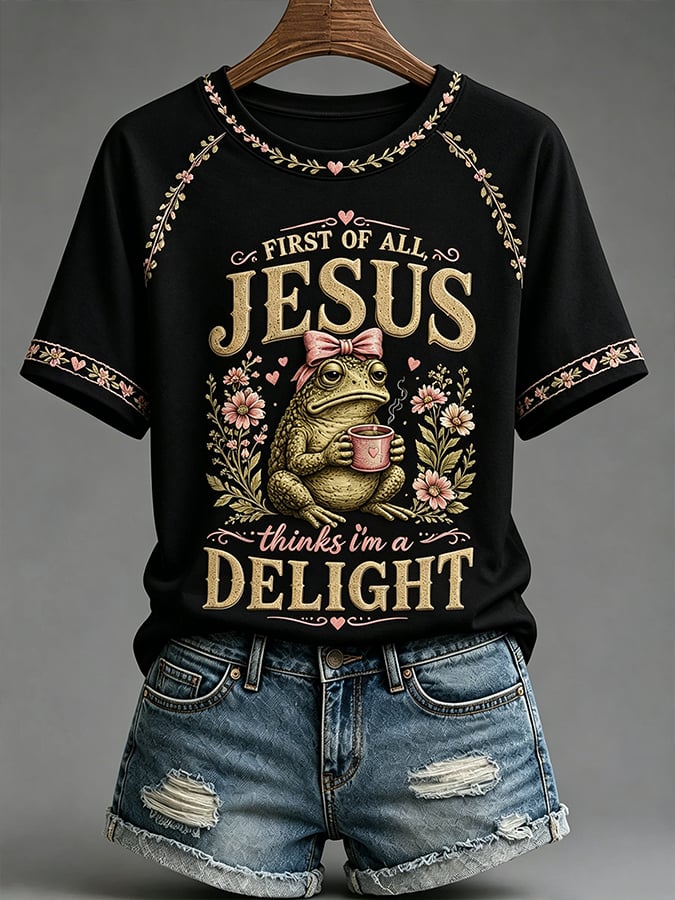 Camisetas con estampado de fe para mujer