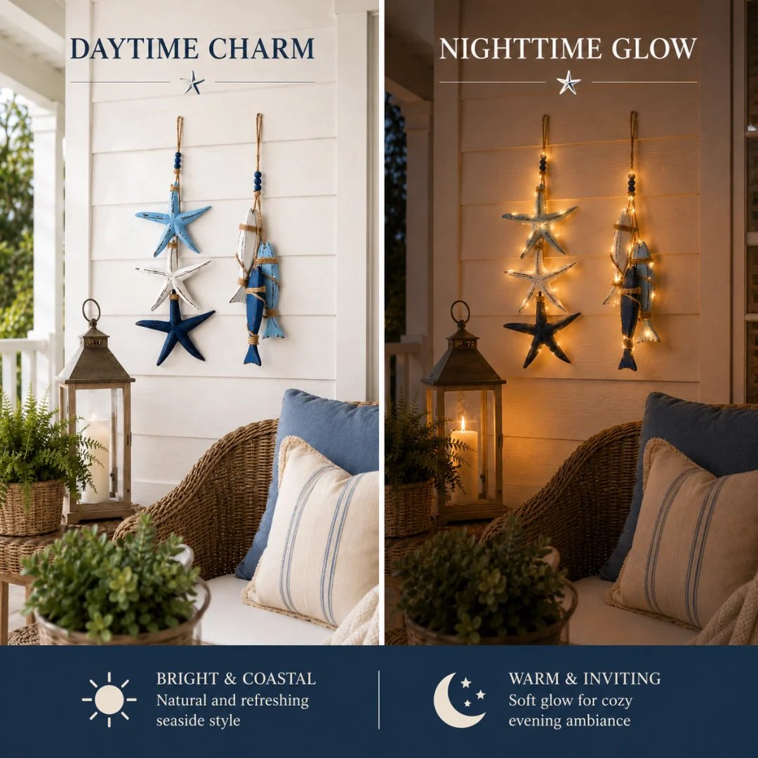 Lumières de suspension décoratives en bois de plage