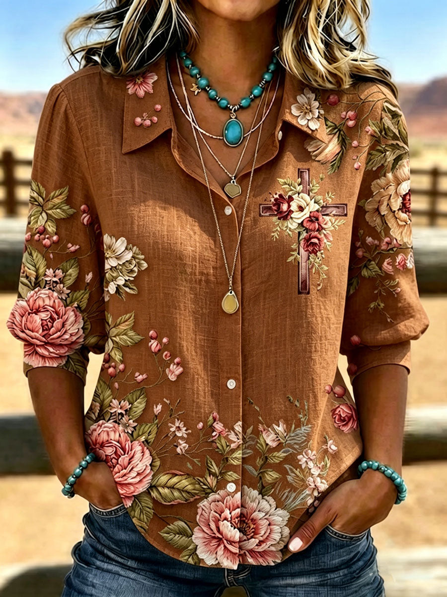 Chemise de style western Faith pour femme