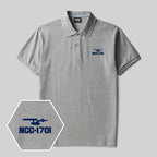 Scifi Spacecraft Geek Embroidered Polo Shirt