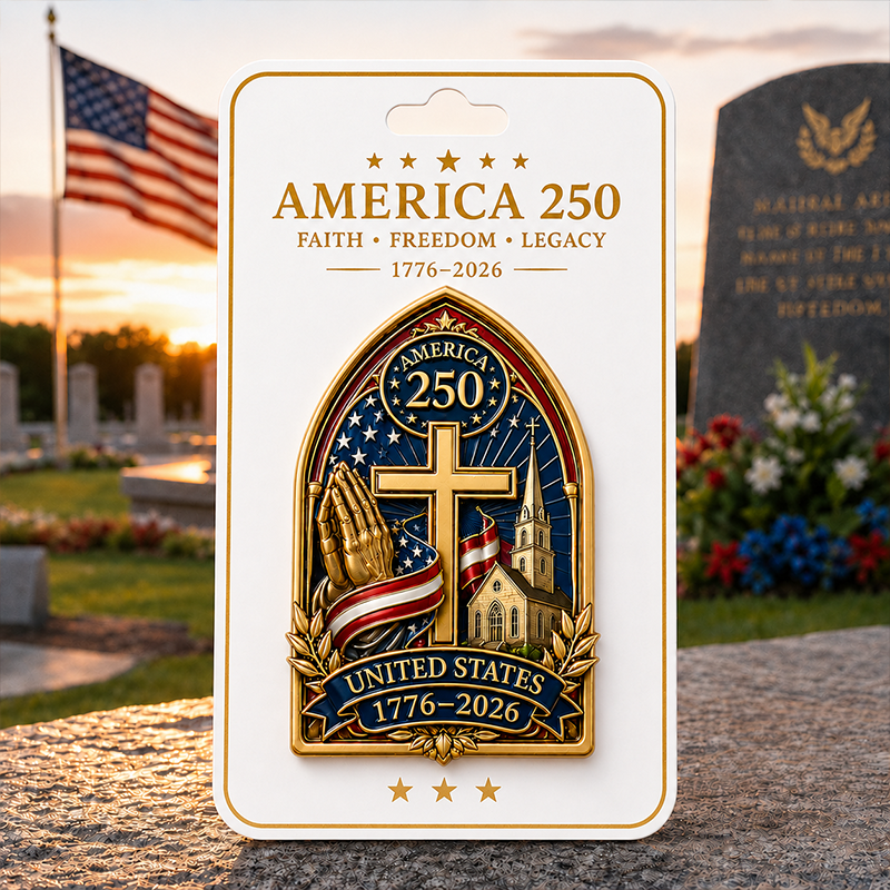 U.S. Independence Day Faith Commemorative Pin (Unisex)