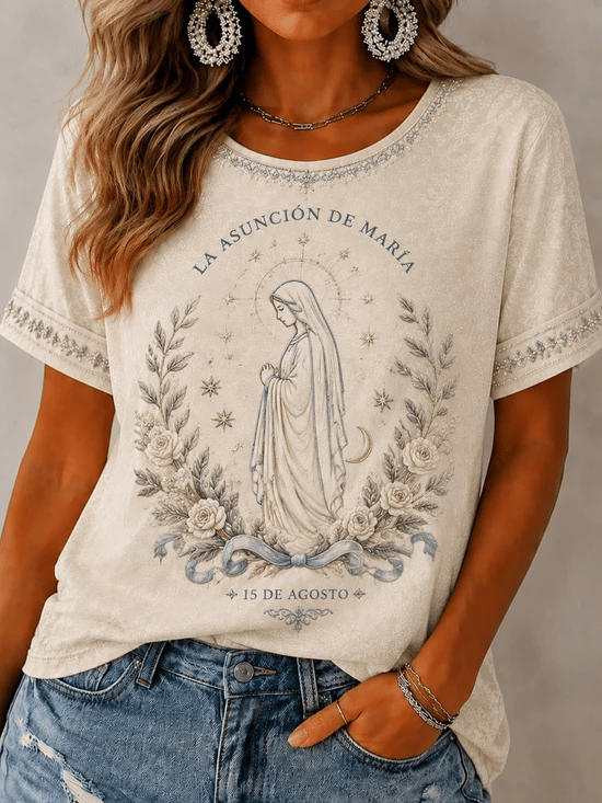 Women's Feast of the Assumption Print T-shirt