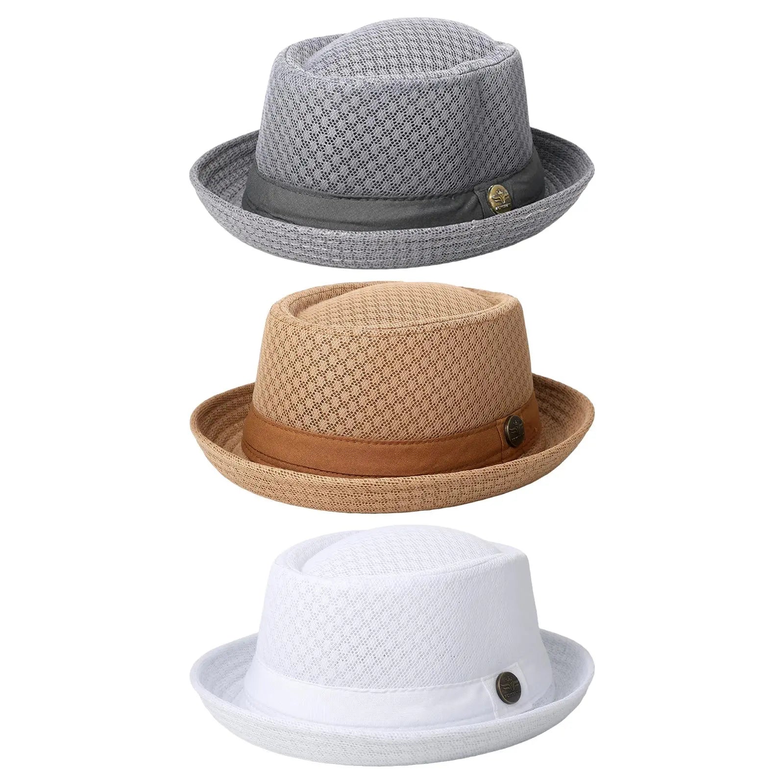 Men's Breathable Mesh Fedora Hat – Lightweight Summer Trilby