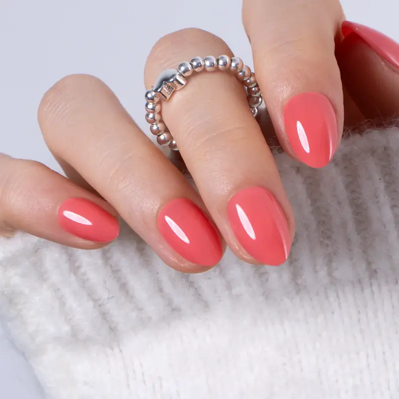 30-Piece Blush Glossy Press-On Nails – Short Natural Everyday Manicure