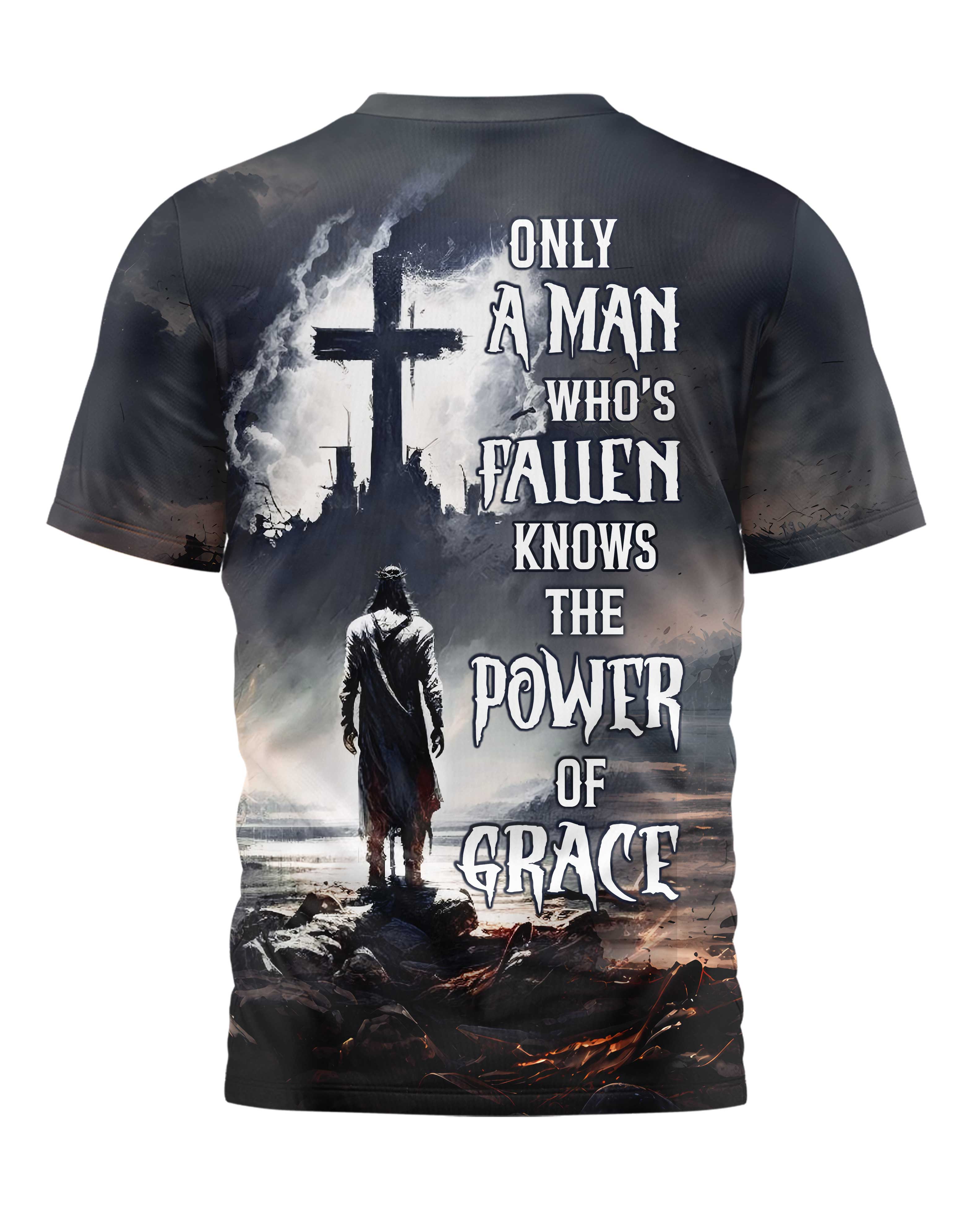 T-shirt « Seul un homme qui est tombé »