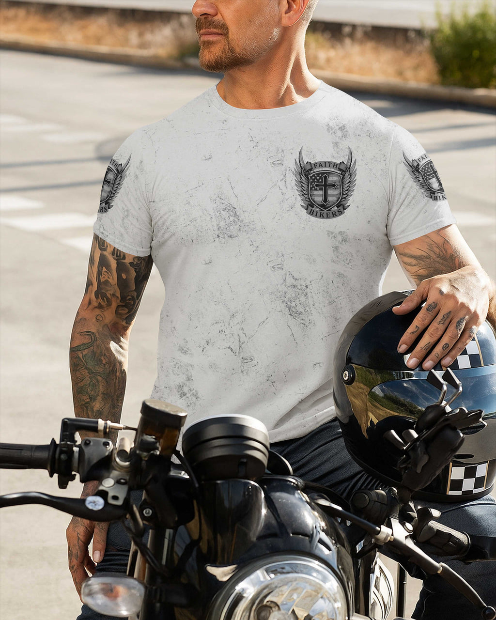Kreuz auf meinem Rücken All-Over-Print T-Shirt