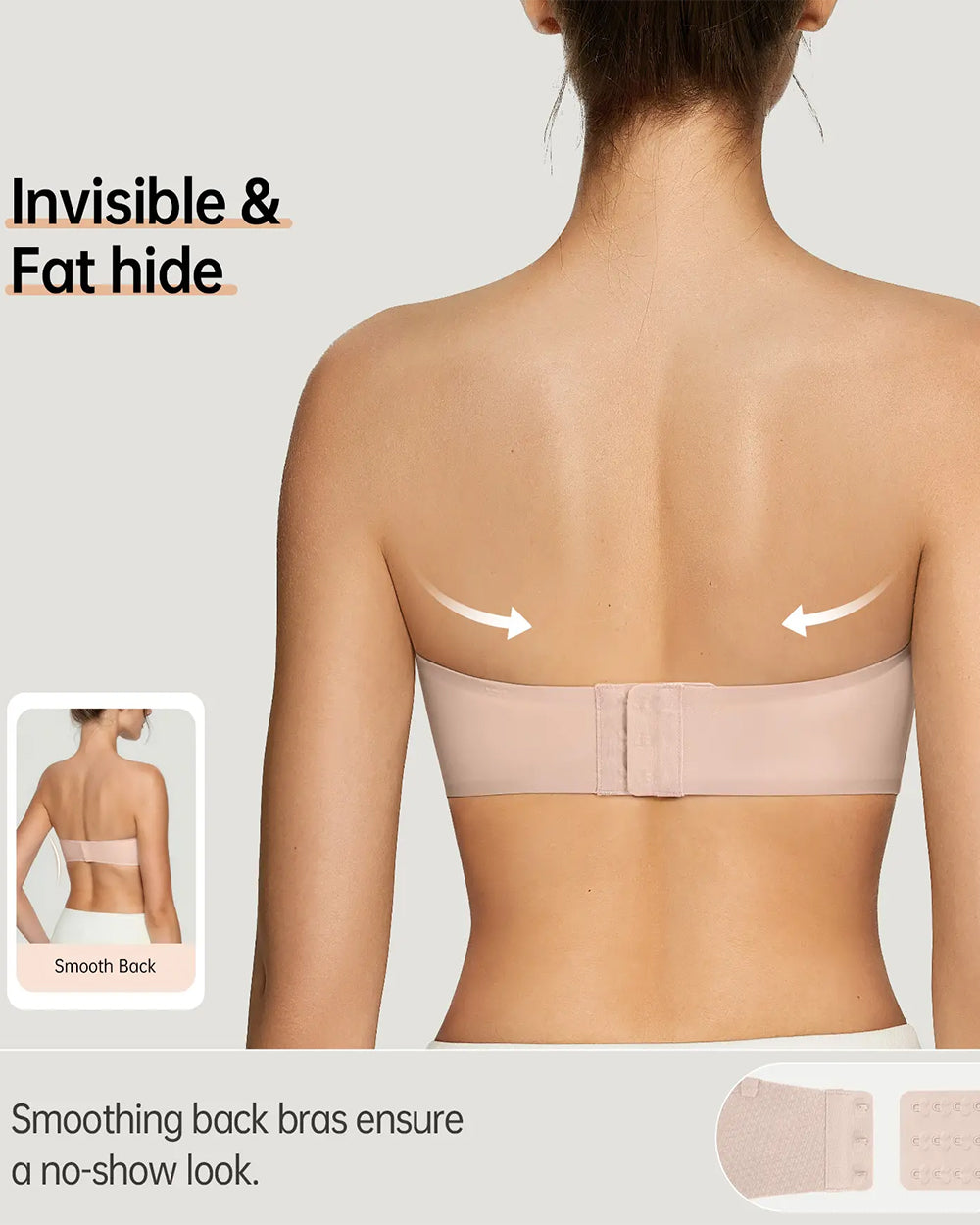 Women's Seamless Strapless Bra | Wireless Non-Slip Bandeau