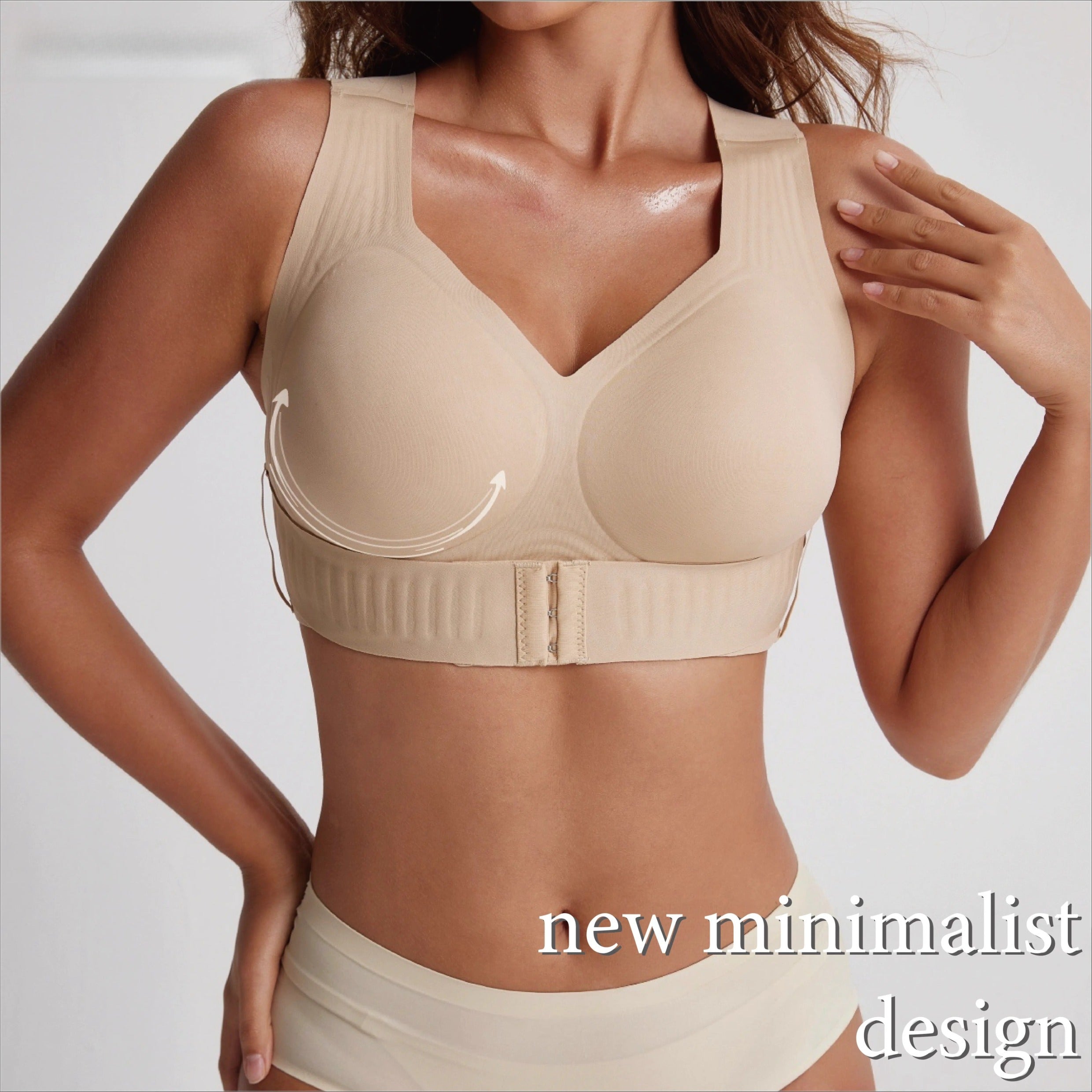 Seamless Shaping Posture Bra | Wireless Push Up & Back Support