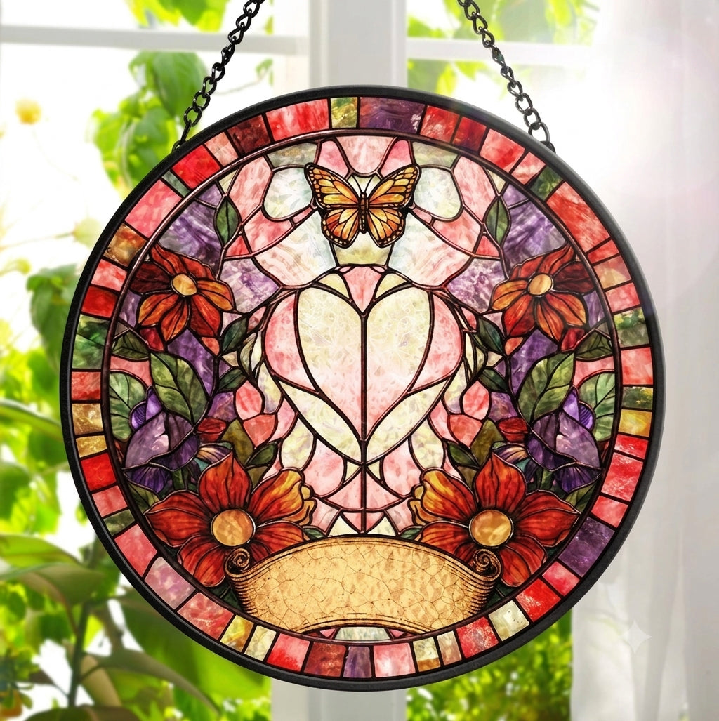 Custom Pet Portrait Stained Glass Style Gift For Pet Lovers - Personalized Window Hanging Suncatcher