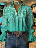 Women's Retro Casual Western Pattern Shirt