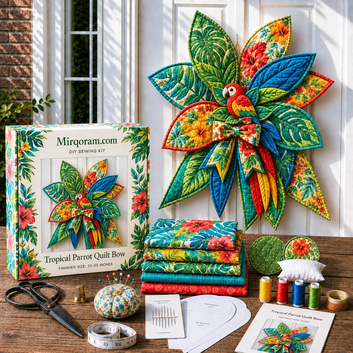 🧵 Handmade Quilted Door Bow DIY Sewing Kit