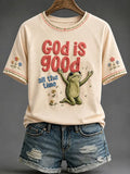 Damen-T-Shirt mit „Faith“-Print