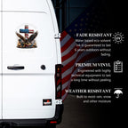 Faith Freedom USA Eagle Cross Decal – 250th Anniversary 1776-2026 Sticker for Car Window
