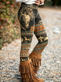 Women'S Western Style Cross Print Leggings