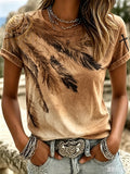 Women's Western-Style Printed Casual Top