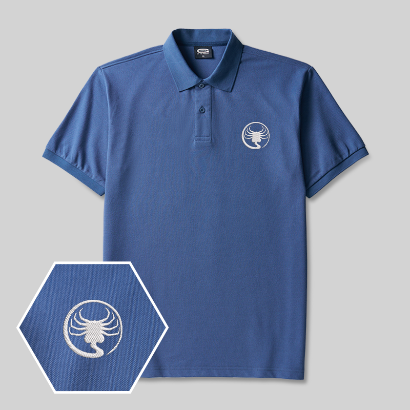 Facehugger Geek Embroidered Polo Shirt