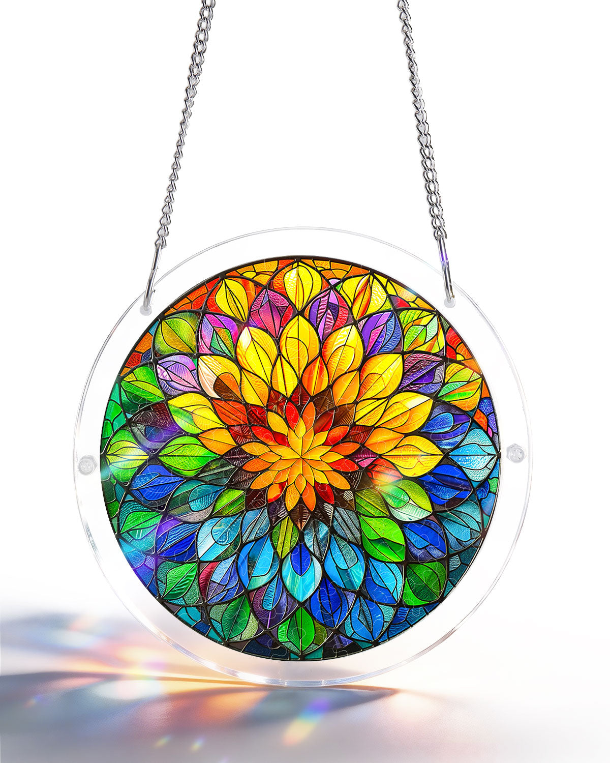 Attrape-soleil en acrylique Mandala Fleur du spectre