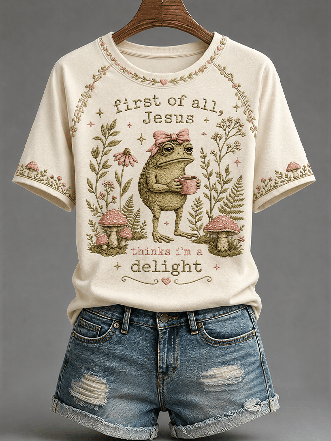 „Zuallererst hält Jesus mich für eine Wonne“ Bequemes T-Shirt