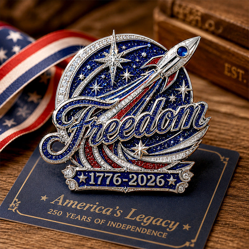 250 Years Freedom Commemorative Brooch