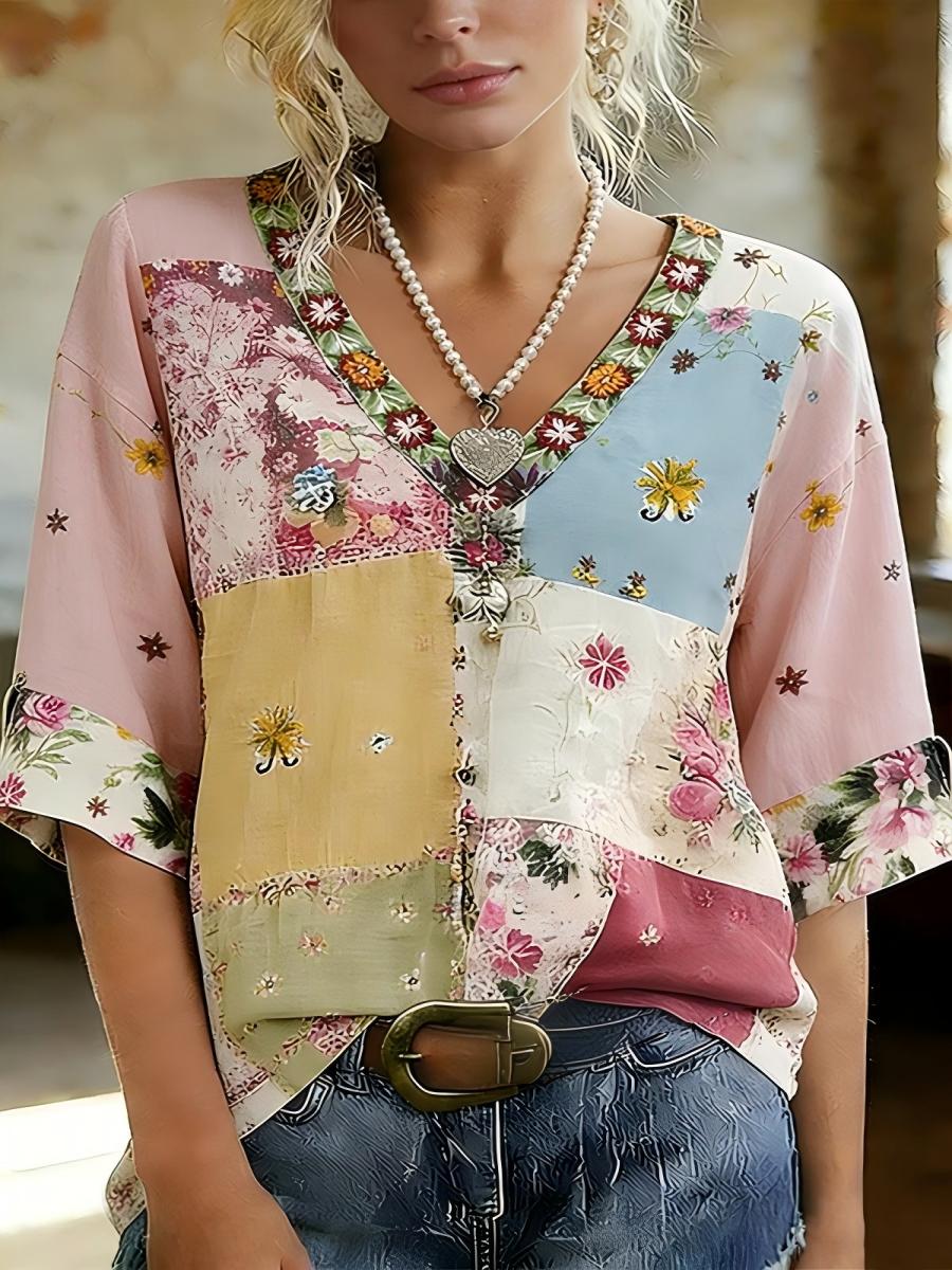 Women'S Casual Cotton Linen Top