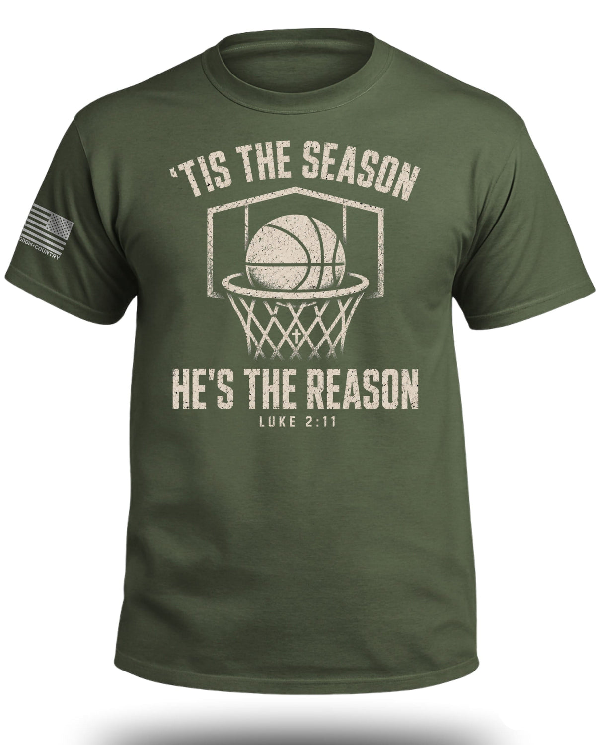 'Tis The Season He's The Reason - Basketball T-Shirt