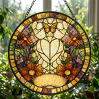 Custom Pet Portrait Stained Glass Style Gift For Pet Lovers - Personalized Window Hanging Suncatcher