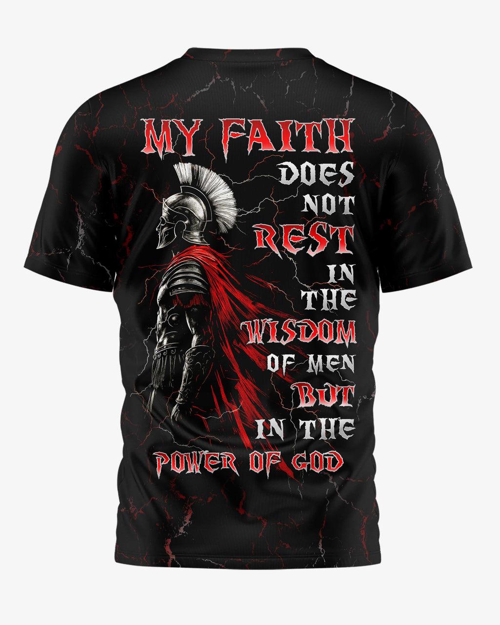 Mein Glaube ruht nicht in der Weisheit der Menschen All Over Print T-Shirt