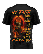 Mein Glaube ruht nicht ganzflächiges T-Shirt